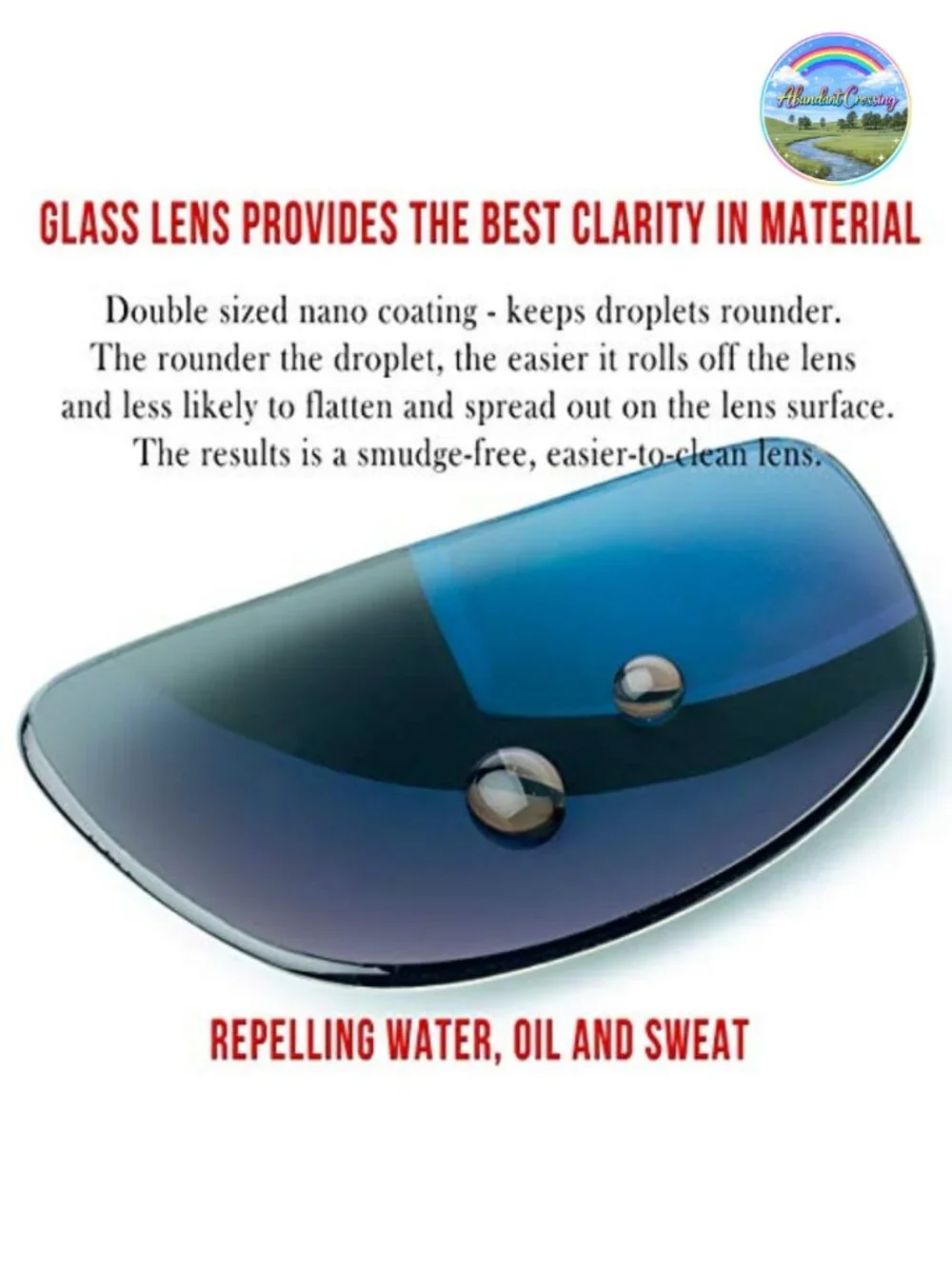 Polarized Sunglasses with Corning Glass Lenses for Fishing Driving Wrap-Around